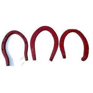 Set of 3 red Shoe Horse Home Decor